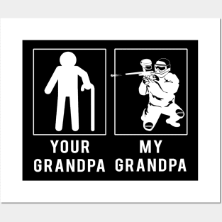 paintball your grandpa my grandpa tee for your grandson granddaughter Posters and Art